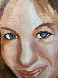 Vintage Signed Original Barbra Streisand Painting MCM 18.5”x22.5” Celebrity  Babs