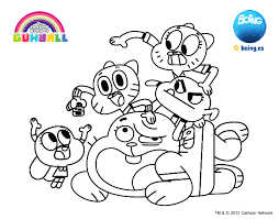 Anais watterson coloring page for kids, coloring book. Gumball And Friends Coloring Page Coloringcrew Com