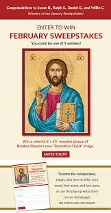 Win A Colorful Icon Plaque Of Our New Icon Of Christ In The Monastery Icons February Sweepstakes Just Fill I With Images Monastery Icons Christian Devotions Christian Art