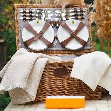 picnic basket 6 persons decorative accessories les jardins de la comtesse leather mom