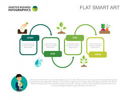 Step Chart Slide Template Vector Free Download