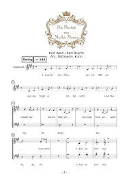 Изучайте релизы macky messer на discogs. Mackie Messer Sheet Music For Piano Satb Musescore Com