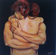 The Hug Oil On Canvas 60x60 Hug Couplehugging Art Painting Oilpainting Love Couples Canvas Painting Abstract Wallpaper Backgrounds Acrylic Pouring Art