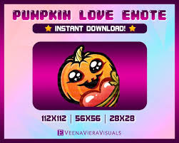 Pumpkin Love Emote Premade For Twitch Discord Instant Etsy In 2020 Twitch Premade Discord