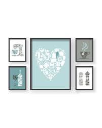 Light Blue Gray Kitchen Wall Decor Blue Gray Kitchen Wall Etsy Kitchen Wall Art Grey Blue Kitchen Grey Walls Living Room