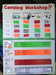 Camping Kaper Chart For Brownie Get Ready To Camp Workshop