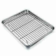 This set is designed handy size. Kitchen Cooking Baking Tray And Rack Set Stainless Steel Quarter Pan Sheet For Sale Online Ebay