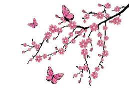 Cross Stitch Pattern Cherry Blossom Tree Branch And Etsy Cherry Blossom Art Cherry Blossom Flowers Flower Clipart
