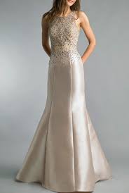 Basix Black Label D8683l Champagne Gold Embellished Sleeveless Evening Gown Poshare Evening Gown Dresses Black Lace Gown Evening Gowns