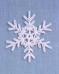 This beaded crochet snowflake pattern is one in a set of three. Classic Crocheted Snowflake Martha Stewart