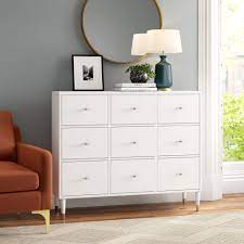 Locking hinge is included and keeps drawers securely in place even in moving vehicles. Joss Main Christiano 9 Drawer 48 W Dresser Reviews Wayfair