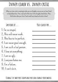 Perfect for any counselor working with children who have experienced grief or lo. Inner Critic Worksheets Teaching Resources Teachers Pay Teachers