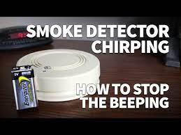 Firex smoke alarm chirping or beeping? Smoke Detector Chirping How To Stop The Beeping And Change Battery In A Hard Wired Smoke Detector Youtube