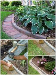 Diy Brick Garden Edging 20 Creative Garden Bed Edging Ideas Projects Instructions Brick Garden Edging Garden Edging Landscaping With Rocks
