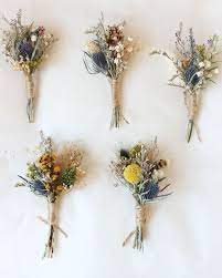 Assorted Thistle Boutonnieres Rustic Dried Flowers Etsy In 2021 Dried Flower Bouquet Flower Bouquet Wedding Spring Wedding Flowers