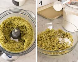Gambar Falafel ingredients being processed in a food processor