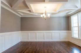 Opt for more narrow slats for an. Dining Room Paneling Modern Wall Paneling Dining Room Wainscoting Paneling Walls Painting Pa Paneling Makeover Dining Room Wainscoting Dining Room Paneling