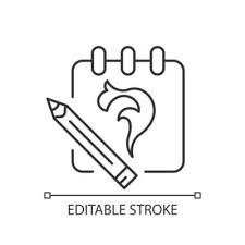 Maybe you would like to learn more about one of these? Sketch Linear Icon Hand Drawn Pictures Implementing Clients Ideas Tattoo Professionals Thin Line Customizable Illustration Contour Symbol Vector Isolated Outline Drawing Editable Stroke 2810597 Vector Art At Vecteezy