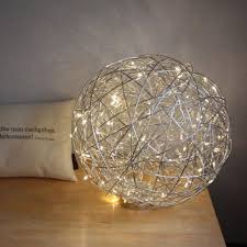 Bodenleuchte Draht Kugel 40cm Led Aluminium Drahtkugel Led Kugel
