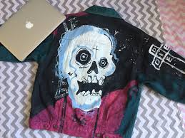 Handmade Denim Jacket Memory Of Lil Peep Instagram Yustore Shop Painted Denim Hand Painted Denim Jacket Lil Peep Instagram