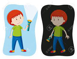 Apprendre à dessiner un garçon en quelques étapes simples. Garcon Avec Lampe De Poche Sur Et Hors Illustration Illustration Lampe De Poche Photos