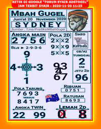 1 New Message Kode Syair Sydney 20 November 2020 Forum Syair Togel Hongkong Singapura Sydney
