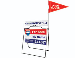 A frame open house signs. Real Estate A Frame Fine Line Inc
