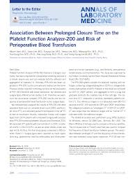 Image result for Platelet Function Closure Time