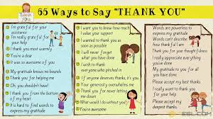 65 Ways To Say Thank You In Speaking Writing Thank You Synonym 7esl