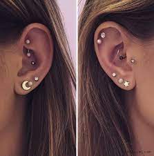Bu Kulaklarda Bos Yok Kulak Piercing Leri Kulak Piercingleri Piercing Fikirleri Piercing