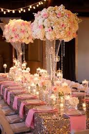 Resultado De Imagem Para Pink And Gold Sweet 16 Theme Pink And Gold Wedding Wedding Centerpieces Wedding Decorations