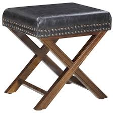 Learn more about how to correctly use them in the interior. Traditional X Bench Leather Ottoman With Nailhead Trim Finish Black Transitional Footstools And Ottomans By Hives Honey Houzz