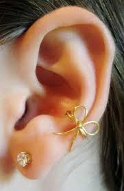 Sik Kupe Modeli Ilgili Bilgili Ear Cuff Bow Earrings Piercings