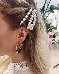 Hair Clip Styles For Fancy Girls Hairclipstyles Womanhairtrends Fashionactivation Hairstyles Pearl Hair Clip Hair Accessories Hair Accessories For Women