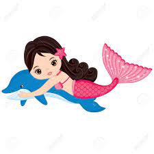 Are you searching for mermaid clipart png images or vector? Vector Cute Little Mermaid Swimming With Dolphin Mermaid Vector Royalty Free Cliparts Vectors And Stock Illustration Image 84261586