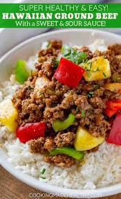 Ground Hawaiian Beef Cooking Made Healthy Recipe Healthy Ground Beef Ground Beef Recipes For Dinner Beef Dinner