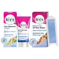 It contains aloe vera and vitamin e and it is very suitable for people with sensitive skin. Veet Full Body Hair Removal Kit For Sensitive Skin 20 Wax Strips Arms Legs Hair Removal Cream Buy Veet Full Body Hair Removal Kit For Sensitive Skin 20
