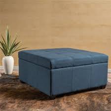 As stylish as it is versatile, this. Best Selling Home Decor Carlsbad Dark Blue Fabric Square Storage Ottoman 299392 Rona