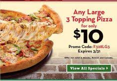 Papa John S Coupon Any Large 3 Topping Pizza For Only 10 Use Promo Code F328lg3 Expires 3 Making Homemade Pizza Free Printable Coupons Fresh Homemade Pizza