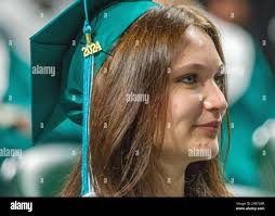 Trenton, United States. 10th June, 2024. Mark Holtzman introduces the  graduates as they walk to their seats during The Bucks County Technical  High School's 2024 commencement ceremonies Monday, June 10, 2024 at
