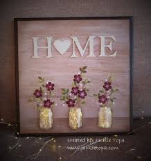 Mason jars are such a versatile craft supply! Addicted To Stamping Jar Of Flowers Night Light