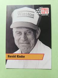 Harold Kinder #L7 Winston Cup Car Racing Pro set 1991 Card NM-MT