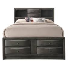 Check spelling or type a new query. Crown Mark Emily Queen Captain S Storage Bed In Grey