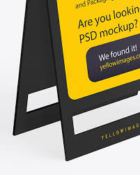 ✓ free for commercial use ✓ high quality images. Pavement Sign Mockup In Outdoor Advertising Mockups On Yellow Images Object Mockups