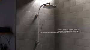 Valve body will accept a variety of decorative bath/shower trims. Kohler Moxie Shift Hydrorail Shower System Build Com