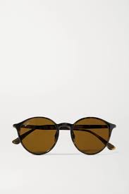 Lunettes de vue, lunettes de soleil de grandes marques pour femme, homme à prix discount : Ecailles Lunettes De Soleil Rondes En Acetate Effet Ecaille Ray Ban Net A Porter