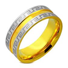Check spelling or type a new query. Anillo Mujer De Acero Inoxidable Quirurgico Dorado Con Dibujo Greca