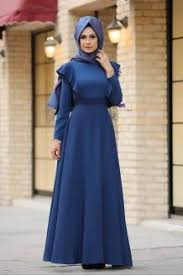 Ruya Elbise Mavi Gizem Kis Model Pakaian Hijab Model Pakaian Model Pakaian Wanita