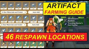 List of current & upcoming events. How To Level Up Artifacts Farming Guide 46 Daily Artifact Respawn Locations Genshin Impact Tips Youtube