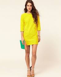 Resultado De Imagen Para Vestido Amarillo Corto Encaje Vestidos Vestidos De Verao Copa Do Mundo